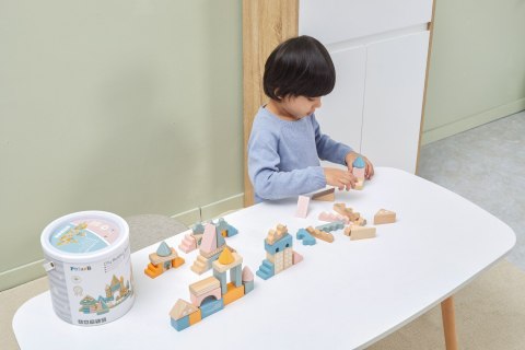 VIGA PolarB Drewniane Klocki Bloki Miejskie 50 elementów Montessori Viga Toys VIGA PolarB Drewniane Klocki Bloki Miejskie 50 elementów Montessori Viga Toys