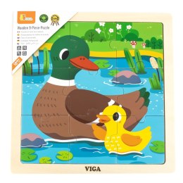 VIGA Poręczne Drewniane Puzzle Kaczki 9 elementów Viga Toys