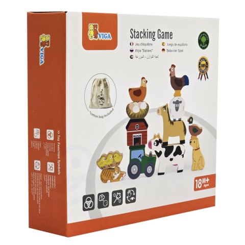 VIGA Układanka w Stosy Farma Zwierzęta Viga Toys VIGA Układanka w Stosy Farma Zwierzęta Viga Toys