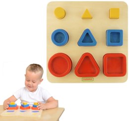 MASTERKIDZ Sorter Kształtów Klocki Geometryczne Montessori Masterkidz