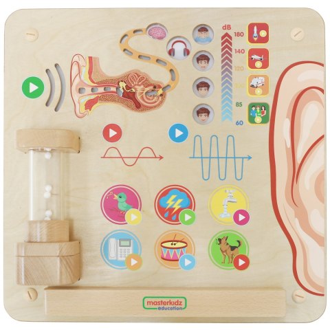 MASTERKIDZ Tablica Edukacyjna Zmysł Słuchu Montessori Masterkidz MASTERKIDZ Tablica Edukacyjna Zmysł Słuchu Montessori Masterkidz
