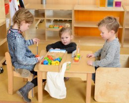 MASTERKIDZ Duża Drewniana Nawlekanka Sznurowanka Karty w pudełku Montessori Masterkidz