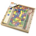 VIGA Drewniana Gra edukacyjna Logiczne koraliki 104 elementy Montessori Viga Toys