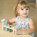 VIGA PolarB Drewniana Ławeczka Przebijanka Wbijanka z Młotkiem - Montessori Viga Toys