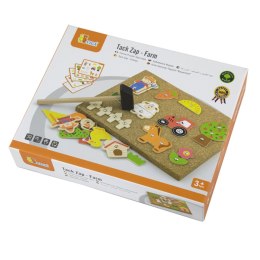 VIGA Przybijanka Drewniana Farma Tablica Korkowa Montessori Viga Toys