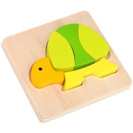 TOOKY TOY Puzzle Układanka Montessori Grube Klocki Żółw 5 el. Tooky Toy