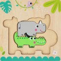 TOOKY TPY Drewniane Puzzle Montessori Wielowarstwowe Tablica Zwierzątka Leśne 7 el. Tooky Toy