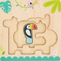 TOOKY TPY Drewniane Puzzle Montessori Wielowarstwowe Tablica Zwierzątka Leśne 7 el. Tooky Toy