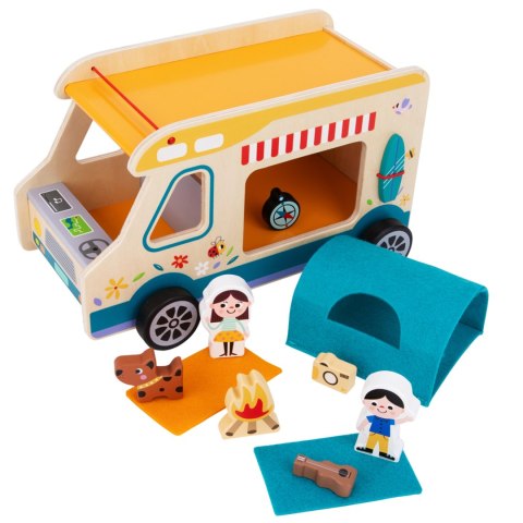 TOOKY TOY Drewniany Kamper Postacie Kemping Tooky Toy TOOKY TOY Drewniany Kamper Postacie Kemping Tooky Toy