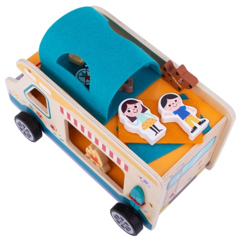 TOOKY TOY Drewniany Kamper Postacie Kemping Tooky Toy TOOKY TOY Drewniany Kamper Postacie Kemping Tooky Toy
