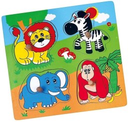 VIGA Drewniane Puzzle ZOO Układanka Niespodzianka Viga Toys