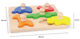 VIGA Drewniane Puzzle z Pinezkami Zwierzęta Viga Toys