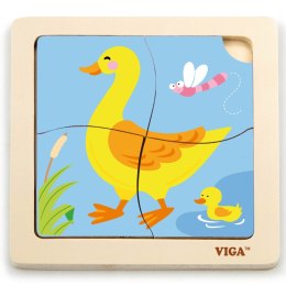 VIGA Poręczne Drewniane Puzzle Kaczuszka Viga Toys