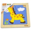 VIGA Poręczne Drewniane Puzzle Żyrafa Viga Toys