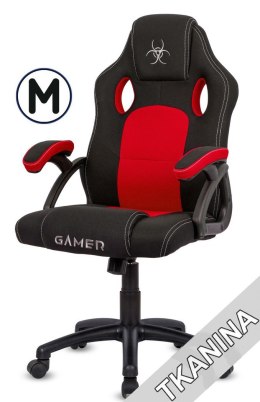 Fotel obrotowy do biurka CARRERA M RED FABRIC GAMER OUTLET Lugano