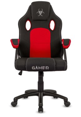 .Fotel obrotowy do biurka CARRERA M RED FABRIC GAMER OUTLET Lugano