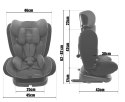 Fotelik samochodowy ISOFIX 360 FORZA BLACK 0-36 kg uniwersalny Bebico