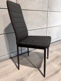 Krzesła tapicerowane zestaw 4 VALVA LINE FABRIC BLACK Lugano