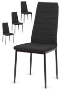 Krzesła tapicerowane zestaw 4 VALVA LINE FABRIC BLACK Lugano