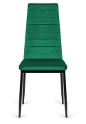 Krzesła tapicerowane zestaw 4 VALVA LINE VELVET GREEN Lugano