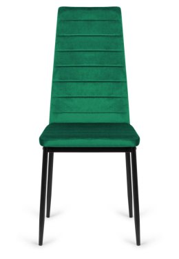 Krzesła tapicerowane zestaw 4 VALVA LINE VELVET GREEN Lugano