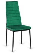 Krzesła tapicerowane zestaw 4 VALVA LINE VELVET GREEN Lugano