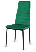 Krzesła tapicerowane zestaw 4 VALVA LINE VELVET GREEN Lugano