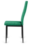 Krzesła tapicerowane zestaw 4 VALVA LINE VELVET GREEN Lugano