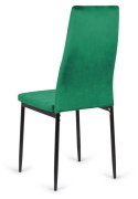 Krzesła tapicerowane zestaw 4 VALVA LINE VELVET GREEN Lugano