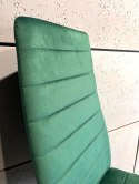 Krzesła tapicerowane zestaw 4 VALVA LINE VELVET GREEN Lugano