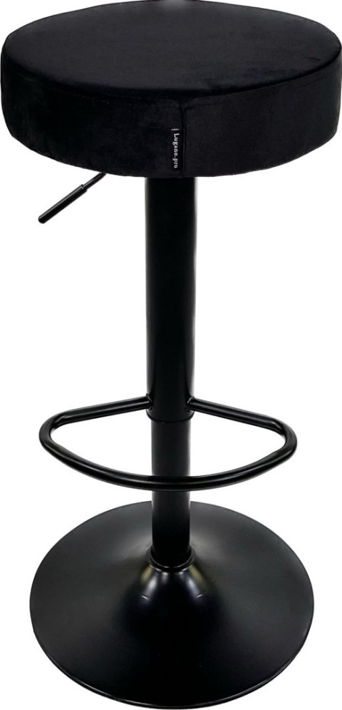 Krzesło barowe SMILE BAR BLACK VELVET hoker OUTLET Lugano Krzesło barowe SMILE BAR BLACK VELVET hoker OUTLET Lugano