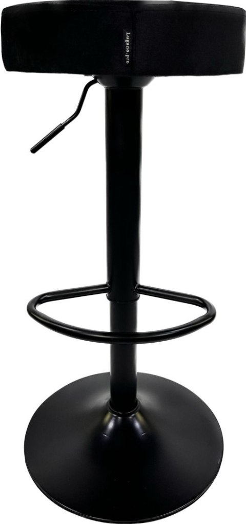 Krzesło barowe SMILE BAR BLACK VELVET hoker OUTLET Lugano Krzesło barowe SMILE BAR BLACK VELVET hoker OUTLET Lugano