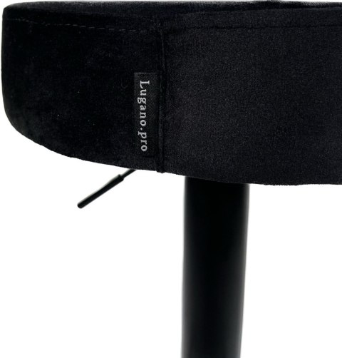 Krzesło barowe SMILE BAR BLACK VELVET hoker OUTLET Lugano Krzesło barowe SMILE BAR BLACK VELVET hoker OUTLET Lugano