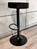 Krzesło barowe SMILE BAR BLACK VELVET hoker OUTLET Lugano