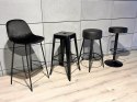 Krzesło barowe SMILE BAR BLACK VELVET hoker OUTLET Lugano