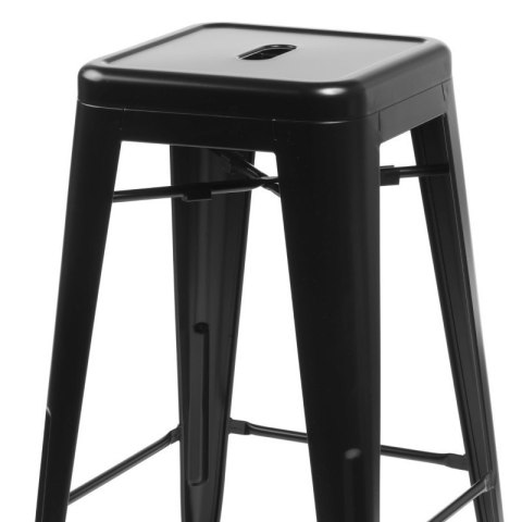 Krzesło barowe hoker BARI NERO loft - OUTLET Lugano Krzesło barowe hoker BARI NERO loft - OUTLET Lugano