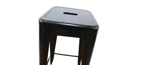 Krzesło barowe hoker BARI NERO loft - OUTLET Lugano Krzesło barowe hoker BARI NERO loft - OUTLET Lugano
