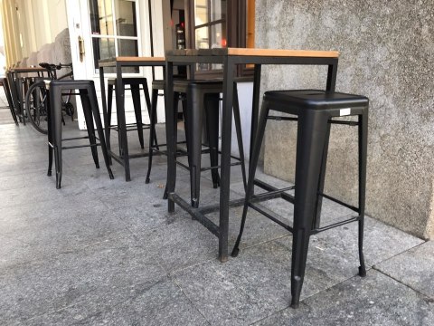 Krzesło barowe hoker BARI NERO loft - OUTLET Lugano Krzesło barowe hoker BARI NERO loft - OUTLET Lugano