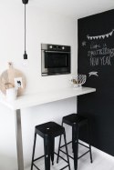 Krzesło barowe hoker BARI NERO loft - OUTLET Lugano