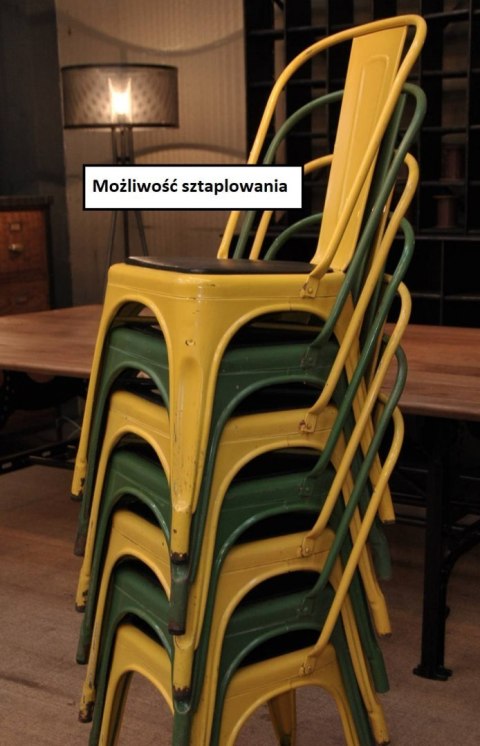 Krzesło barowe hoker BARI NERO loft - OUTLET Lugano Krzesło barowe hoker BARI NERO loft - OUTLET Lugano