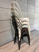 Krzesło metalowe loft CORSICA CREAM Lugano