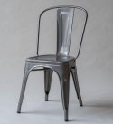 Krzesło metalowe loft CORSICA GRAPHITE TOLIX Lugano
