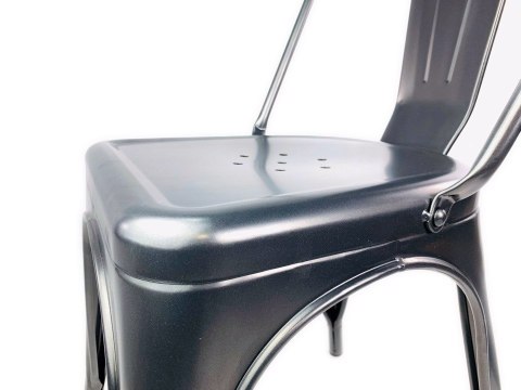 Krzesło metalowe loft CORSICA GRAPHITE TOLIX Lugano Krzesło metalowe loft CORSICA GRAPHITE TOLIX Lugano