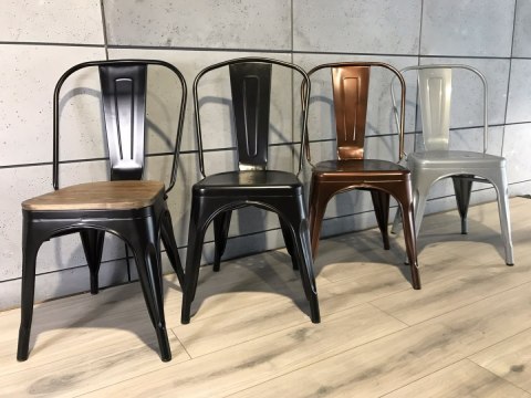 Krzesło metalowe loft CORSICA GRAPHITE TOLIX Lugano Krzesło metalowe loft CORSICA GRAPHITE TOLIX Lugano