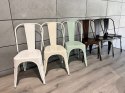 Krzesło metalowe loft CORSICA GRAPHITE TOLIX Lugano