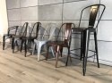 Krzesło metalowe loft CORSICA GRAPHITE TOLIX Lugano