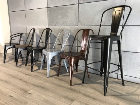 Krzesło metalowe loft CORSICA GRAPHITE TOLIX Lugano Krzesło metalowe loft CORSICA GRAPHITE TOLIX Lugano