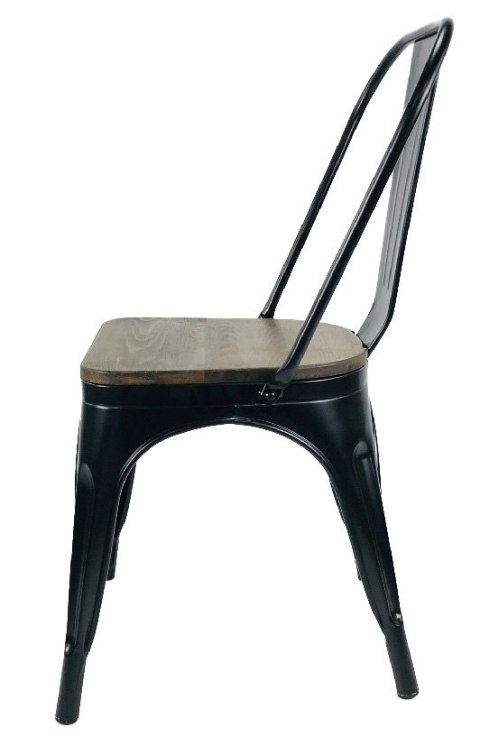Krzesło metalowe loft CORSICA NERO OAK TOLIX Lugano Krzesło metalowe loft CORSICA NERO OAK TOLIX Lugano