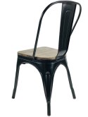 Krzesło metalowe loft CORSICA NERO OAK TOLIX Lugano
