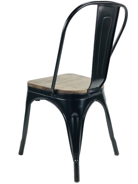 Krzesło metalowe loft CORSICA NERO OAK TOLIX Lugano Krzesło metalowe loft CORSICA NERO OAK TOLIX Lugano
